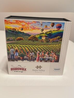 NWT Boardwalk 1000 piece puzzle "Napa Valley".   Comes w/ poster. Unopened.